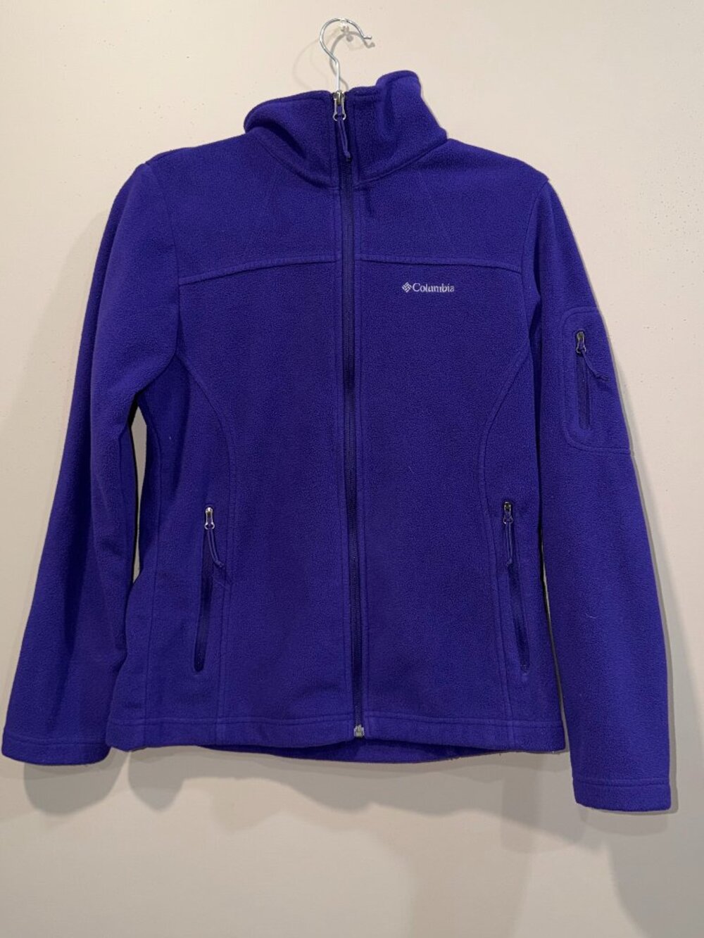 Columbia Purple Zip Up Fleece Jacket Women Size Small